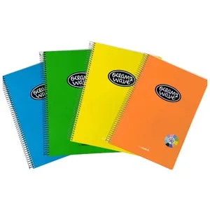 Cuaderno tamaño A4, 150 hojas de 5 x 5, 90 gr, surtido de colores neón, OCEAN"S WAVE.