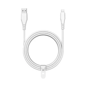 Cable USB A a USB lightning QILIVE 600183189, longitud 0,6 metros, color blanco.