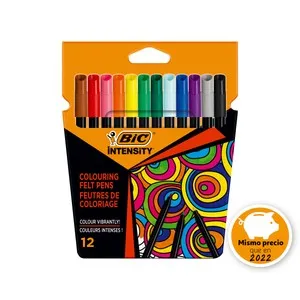 Pack de 12 rotuladores de colores, BIC.