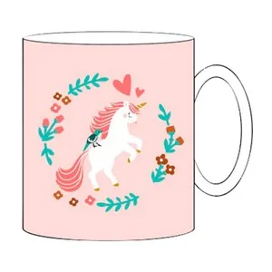 Taza de plástico de unicornio de 35cl, ACTUEL