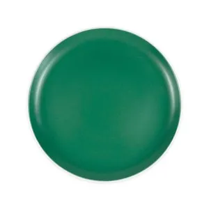 Plato llano 26cm de gres, color verde, ACTUEL