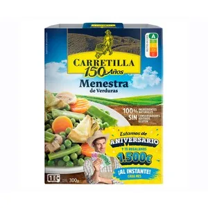 CARRETILLA Menestra de verduras con aceite de oliva 300 g.