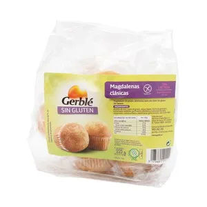 GERBLÉ Magdalenas clásicas sin gluten y sin lactosa GERBLÉ 225 g.