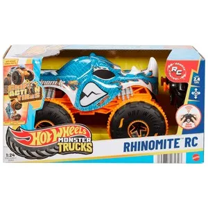 HOT WHEELS Monster Trucks Coche de Juguete Teledirigido Rhinomite Rc +4 Años