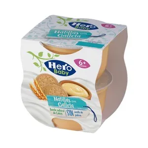 HERO Baby Natillas con galletas, a partir de 6 meses 2 x 120 g.