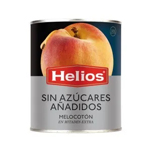 HELIOS Melocotón en almíbar sin azúcares añadidos 480 g.