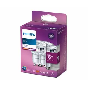 Bombilla Led GU10, 3,5W=35W, luz cálida 3000K, 265lm, PHILIPS.