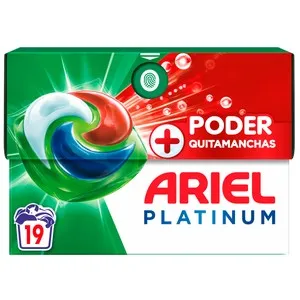 ARIEL 3 en1 Detergente en cápsulas poder quitamanchas 19 lav.