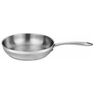 Sartén profesional de acero inoxidable sin antiadherente apta para inducción, 28cm. ACTUEL.