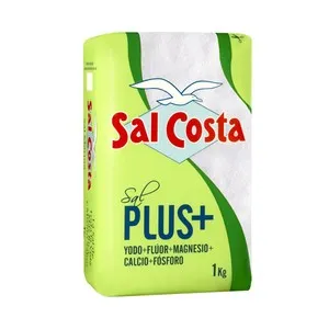 SAL COSTA Sal yodada marina con flúor, magnesio, calcio y fósforo 1 kg.