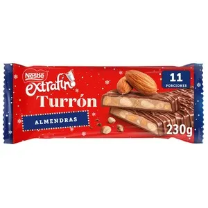NESTLÉ Turrón de chocolate con almendras 230 g.