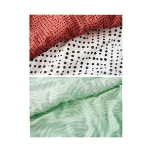 Juego de sábanas con estampado para cama de 135 cm, polialgodón reciclado, ACTUEL