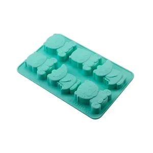 Molde de silicona infantil con 6 cavidades, diseño con animales jungla, ACTUEL.