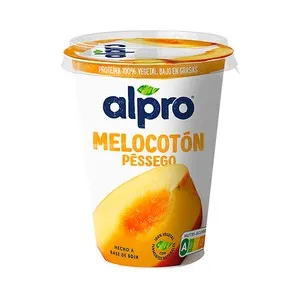 ALPRO Especialidad de soja vegetal con fermentos naturales y melocotón 400 g.