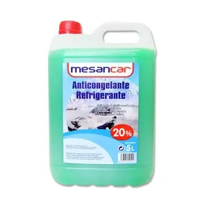 Líquido refrigerante con temperatura de protección de hasta -9ºC, 5L verde, 20% Monoetilenglicol, MESANCAR.