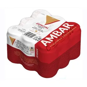 AMBAR ESPECIAL Cerveza rubia pack de 9 latas de 33 centilítros