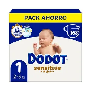 DODOT Sensitive Pañales talla 1 - recien nacidos (2-5 kg) 168 uds.