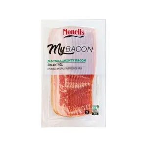 MONELLS Bacón ahumado de forma natural cortado en lonchas MONELLS 150 g.