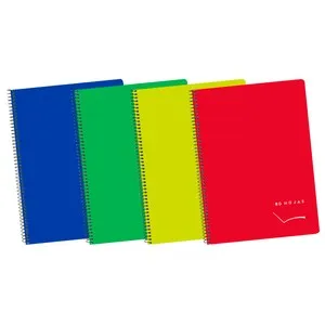 Cuaderno A5 con rayado horizontal de una línea y 80 hojas, PRODUCTO ECONÓMICO ALCAMPO.