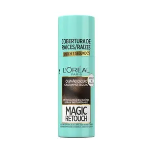 L´ORÉAL PARIS Magic retouch, tono Castaño oscuro Spray retocador de raices con cobertura temporal e instantánea de las canas.