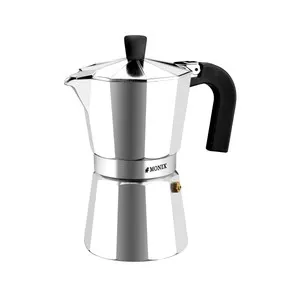 Cafetera italiana Vitro 12 tazas de aluminio con recubrimiento interior antiadherente MONIX.