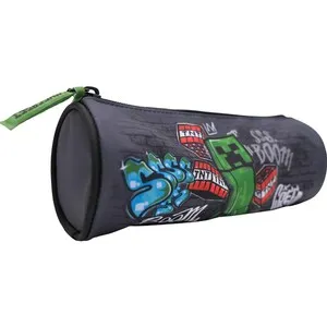 Estuche portatodo redondo de 1 compartimento MINECRAFT.