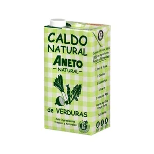 Caldo de verduras y aceite de oliva virgen natural ANETO brik de 1 l