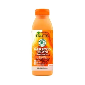 FRUCTIS Champú reparador con papaya, para cabellos dañados FRUCTIS Hair food de Garnier 350 ml.