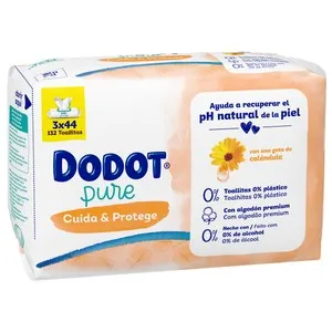 DODOT Pure cuida & protege Toallitas húmedas para bebé con caléndula 3 x 44 uds.