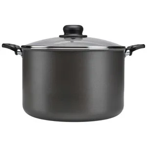 Olla de aluminio con tapa de vidrio e nterior antiadherente 26 cm. Vitro ESSENTIAL.