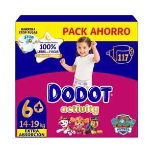 DODOT Activity Pañales talla 6+ (14 - 19 kg) 117 uds
