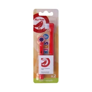 PRODUCTO ALCAMPO Cabezal de recambio con filamentos suaves, para cepillo de dientes eléctrico infantil PRODUCTO ALCAMPO 2 uds.