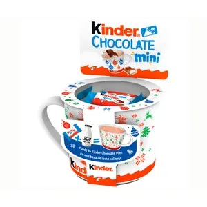 KINDER Barrita chocolate con taza kinder 102 g.