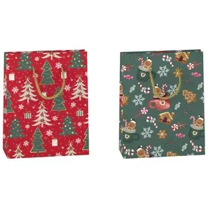 Bolsa de regalo tamaño XS modelos surtidos Navidad, AUCHAN