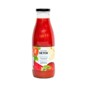 DELIZUM Eco sab detox Zumo de fresa, manzana y remolachas ecológicas botella 750 ml.