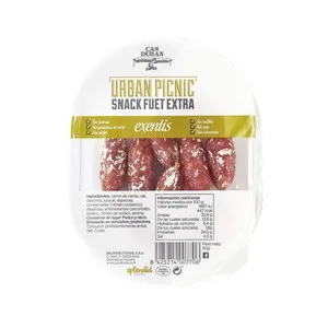 CAN DURAN Mini fuets de categoría extra, ideales cono snacks CAN DURAN Urban picnic exentis 50 g.