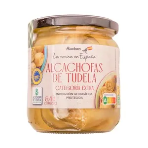 PRODUCTO ALCAMPO Alcachofas Indicación Geográfica Protegida de Tudela 6/10 corazones 345 g.