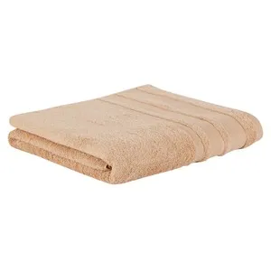 Toalla lisa de baño, color beige, 650g/m² de densidad, ACTUEL.
