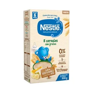 NESTLÉ Papilla de 8 cereales con fruta a partir de 6 meses 475 g.