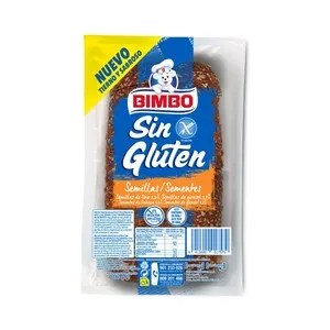 BIMBO Pan de molde con semillas sin gluten, BIMBO 280 g.