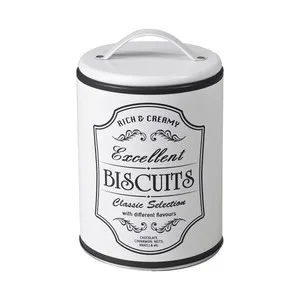 Bote de cocina metálico con tapa con asa para galletas, IBILI.