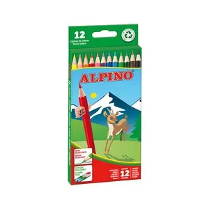 Caja con 12 lápices para colorear + sacapuntas ALPINO.
