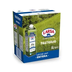 LARSA Leche entera de vaca de pastoreo, 100% gallega Pastoreo 6 x 1 l.