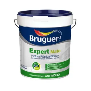 Pintura plástica interior-exterior, blanco mate, BRUGUER Expert, 4L