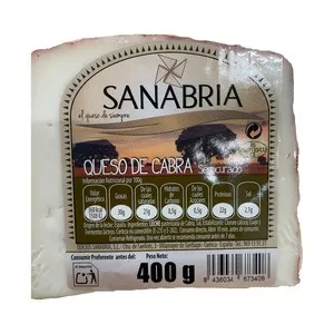 SANABRIA Queso de cabra semicurado cuña 400 g.