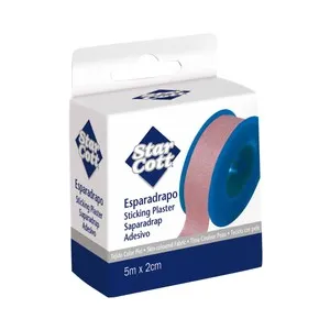 STAR COTT Esparadrapo de tela color piel de 2 cm de ancho STAR COTT 5 m.