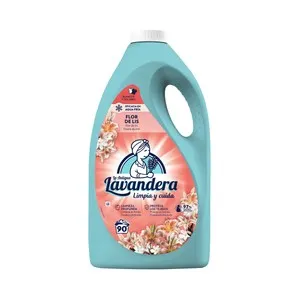 LA ANTIGUA LAVANDERA Detergente liquido para lavadora con aroma a flor de lis 90 lavados.