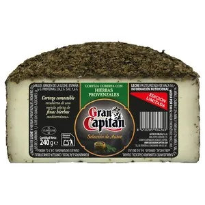 GRAN CAPITÁN Queso mezcla curado corteza cubierta con hierbas provenzales 240 g.