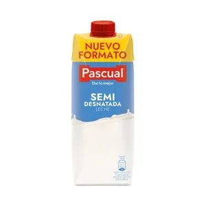 PASCUAL Leche semidesnatada de vaca con certificado de bienestar animal 750 ml.