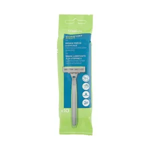 COSMIA Confort pivot Maquinilla de afeitar desechable con cabezal pivotante de doble hoja 10 uds.